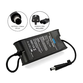 Anker® Notebook Laptop AC Adapter Charger for Dell Inspiron 11Z 13R 14R 15R 17R 300M 500M 510M 600M 640M 700M; XPS 1210 1340 1435 1640 1645 1647 M1210 M1530; Precision M20 M60 M70; fits DA13 PA-12 PA-17 PA12 PA17 Power Supply with UK Mains Lead [19.5V 3.34A 65W 7.4*5.0mm central-pin]