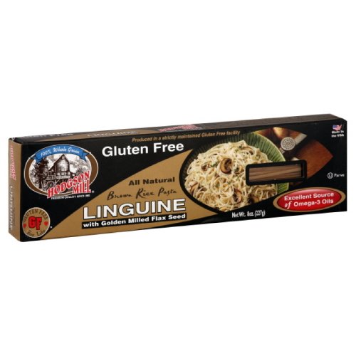 Hodgson Mill Gluten Free Brown Rice All Natural Linguine with Milled Flaxseed, 8-Ounce Boxes (Pack of 6)