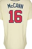 Brian McCann Atlanta Braves Majestic Alternate Ivory MLB Replica Jersey