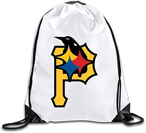 AHOO Personalized Pittsburgh P Team Logo Cinch Pack White