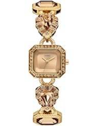 GUESS Womens U0222L2 Gold-Tone Jeweled Watch