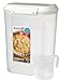Sistema Bake IT Sugar Storage Container with Measuring Cup, 13.7 Cup/3.25 L, Clear/White