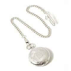 Philip Mercier silberfarbene Taschenuhr an 38,1 cm Kette