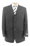Review Calvin Klein  / Calvin Klein Mens Single Breasted 3 Button Gray Pinstripe Wool Suit - Size 44R