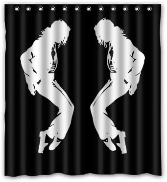 VIASHOW Custom Michael Jackson Waterproof Polyester Fabric Bathroom Shower Curtain 66"x72"