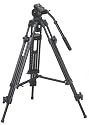 CowboyStudio EI 717 Pro Video Photo Carbon Fiber Tripod Fluid Pan Head Kit - Tripod, Pan Head, Handle and Case