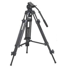 CowboyStudio EI 717 Pro Video Photo Carbon Fiber Tripod Fluid Pan Head Kit - Tripod, Pan Head, Handle and Case