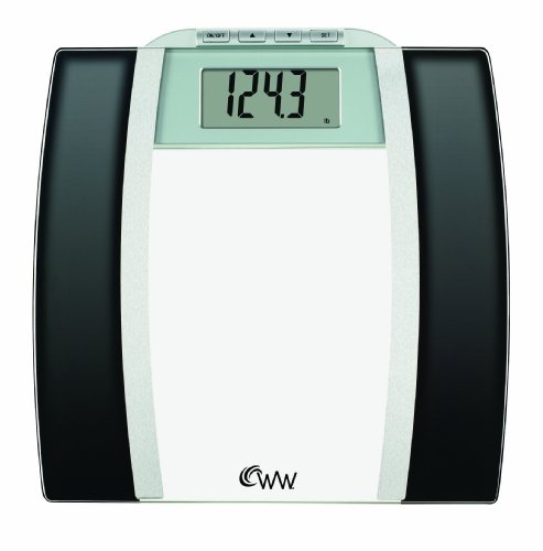Weight Watchers WW78 by Conair Glass Body Fat Scale Black & Chrome