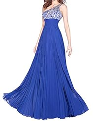 Strapless Crinkled Sequined Beaded Flared-Skirt Floor Length Chiffon Prom Dress/Party Dress/Wedding Dress 