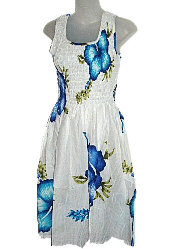 HAWAIIAN HIBISCUS BLUE & (M-XL) tc087