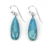 Barse Sterling Silver Turquoise Teardrop Earrings