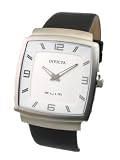Invicta Men’s Slim Collection Square Black Leather Watch #5135