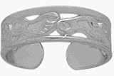 Genuine Sterling Silver Foot Print Toe Ring
