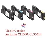 (B, C, M, Y) OEM Ricoh Color Lp Toner Cassette Type 165 Standard Yield Toner Cartridge for Ricoh Aficio Cl3500, Cl3500n