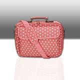 15.4" Pink with White Polka Dots Pink Laptop Case