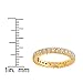 Sterling Silver 925 Women's Goldtone Plated Eternity Ring wedding Band with Cubic Zirconia 3mm 6
