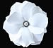 NEW Wedding White Satin Flower Hair Clip/brooch with Vintage Pearl Embellishment