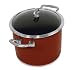 Chantal Copper Fusion 8 Quart Stockpot, Chili Red