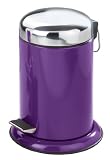 Wenko - 18532100 - Poubelle - Salle de Bain - 3 L - Retoro - Violet