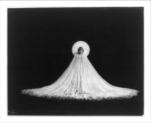 Historic Print (S): [Loie Fuller, 1869-1928, full length portrait, Art Nouveau pose; in elongated white flow