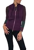 Womens Monrow Cotton Puffer Vest in Berry