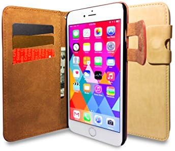 HZ Concept® Iphone 6 Case - Premium Leather Wallet Case with Stand Flip Cover for Iphone 6 Plus(5.5") (Light Tan)