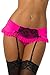 Velvet Kitten Hot Garter Thong P184563 Small Pink/Black