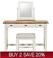 Padstow Dressing Table Stool Mirror Set