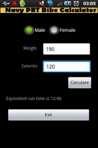 Amazon.com: Navy PRT Bike Calculator: Appstore for Android