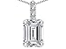 1.56 cttw 14k Gold Genuine Emerald Cut White Topaz title=