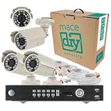 Mace DIY MDIY-DVR084CKIT Video Surveillance System. MACEDIY CCTV 8CH DVR 500GB & 4 CAMERA SYSTEM KIT SECBND. 4 x Camera, Digital Video Recorder - H.264 Formats - 500 GB Hard Drive