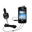 2nd Generation Audio FM Transmitter / Internet Music Adapter plus integrated Car Charger for the LG Enlighten with Gomadic TipExchange