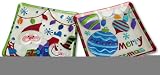 Merry Christmas Glass Plates-2 Asst