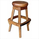 Groovy Stuff Teak Wood Trigger Seat Bar Stool - Tf-383
