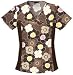 Cherokee Uniforms Flexibles100% Cotton V-neck Scrub Top with Side Panels-Assorted Prints