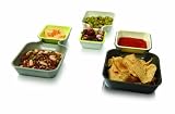 from Vacu Vin Vacuvin Serve & Stack Multi Size Serving Dishes and Trays Plastic Oliver Green White 16.5 cm x 30 cm x 4 cm Model 28506