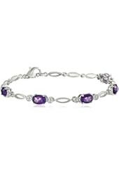 Sterling Silver Oval Shape Bracelet, 7.5"