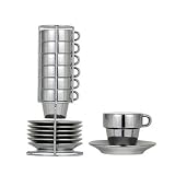 STACKING CUP & SAUCER SET OF 6(�f�~�^�X�T�C�Y)
