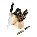 KitchenAid 12-pc. Cutlery Set with Natural Block - Black