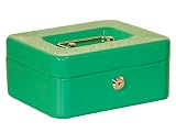 Green High Quality Locking Cash Box With Coin Tray and Spare Key