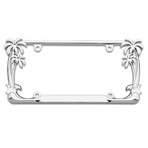 Cruiser Accessories Palm Tree Chrome License Plate Frame