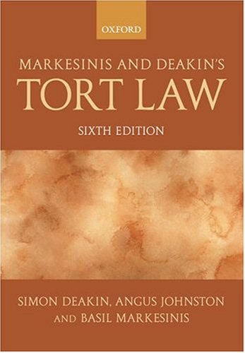 Markesinis and Deakin's Tort Law