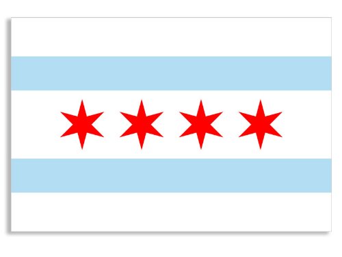 Chicago Illinois City Flag Sticker