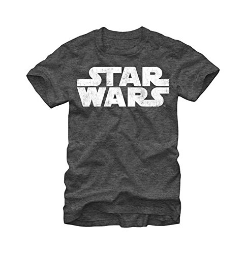 Star Wars Simplest Logo Adult T-Shirt - Charcoal Heather (XXXX-Large)