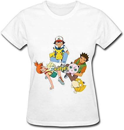 HEVANN Women's Pokemon2 Tshirts Medium White