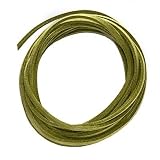 Olive Green Faux Leather Suede Beading Cord 10 Feet - Ultra Microfiber