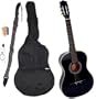 38" BLACK Acoustic Guitar Starter Package (Guitar, Gig Bag, Strap, Pick, eBook)