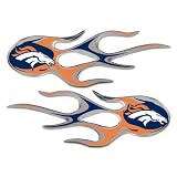 Denver Broncos NFL Micro Flames Auto Decal 2 Pack for Car Truck Motorcycle Bike Mailbox Locker Sticker Football Licensed Team Logo