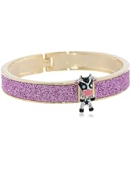 Betsey Johnson "Classic Boost" Cow Hinged Bangle Bracelet, 8"