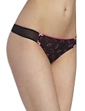 Betsey Johnson Womens Embroidered Kisses Thong 41cQ45FiOML. SL160 Betsey Johnson Womens Embroidered Kisses Thong
